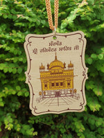 Sikh Car Hanger Wooden Golden Temple Sri Harmandir Sahib Ji Car Pendant ZZ36 NEW