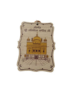 Sikh Car Hanger Wooden Golden Temple Sri Harmandir Sahib Ji Car Pendant ZZ36 NEW
