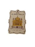 Sikh Car Hanger Wooden Golden Temple Sri Harmandir Sahib Ji Car Pendant ZZ36 NEW