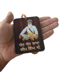 Sikh Car Hanger Than Than Baba Deep Singh Ji Wooden Car Mirror Pendant ZZ34 NEW