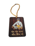 Sikh Car Hanger Than Than Baba Deep Singh Ji Wooden Car Mirror Pendant ZZ34 NEW