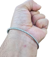 Twisted Rope Kara Sikh Bangle Singh Kaur Khalsa Punjabi Iron Kada Bracelet A24