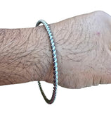 Twisted Rope Kara Sikh Bangle Singh Kaur Khalsa Punjabi Iron Kada Bracelet A24
