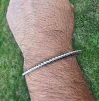Twisted Rope Kara Sikh Bangle Singh Kaur Khalsa Punjabi Iron Kada Bracelet A24