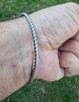 Twisted Rope Kara Sikh Bangle Singh Kaur Khalsa Punjabi Iron Kada Bracelet A24