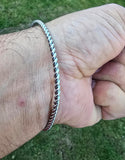 Twisted Rope Kara Sikh Bangle Singh Kaur Khalsa Punjabi Iron Kada Bracelet A24