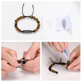 Cremation Urn Man Bracelets  Adjustable Tiger Eye Beads Chain Wristband Pet Family Papa Ashes Holder Stainless Steel Jewelry