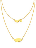 Anniyo Carriacou Grenada and Petit Martinique Map Pendant Necklaces Stainless Steel Caribbean Sea Jewelry @318301