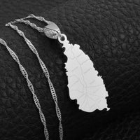 Anniyo Saint Lucia Map City Necklace for Women Girl Gold Color Jewelry St. Lucia Cities Pendant Chains Jewellery #120521