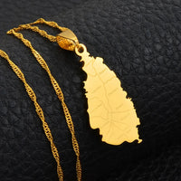 Anniyo Saint Lucia Map City Necklace for Women Girl Gold Color Jewelry St. Lucia Cities Pendant Chains Jewellery #120521