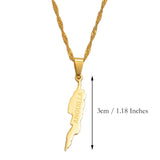 Anniyo 3CM Anguilla Island Map Pendant Necklaces for Women Girls Jewelry Maps #011821