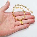 Anniyo Mini Africa Map Anklet Women Gilrs Foot Chain Jewelry Silver/Gold Color Wholesale Jewellery African Map #261906