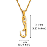 Anniyo Bermuda Map Pendant and Necklaces Trendy Gold Color Silver Color Virgineola Maps Jewelry #014321