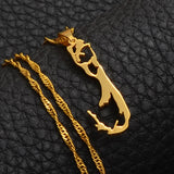 Anniyo Bermuda Map Pendant and Necklaces Trendy Gold Color Silver Color Virgineola Maps Jewelry #014321