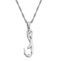 Anniyo Bermuda Map Pendant and Necklaces Trendy Gold Color Silver Color Virgineola Maps Jewelry #014321