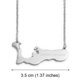 Anniyo The Cayman Islands for Grand Cayman Map Pendant Necklaces Silver/Gold Color Charm Maps Jewelry #014821