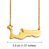 Anniyo The Cayman Islands for Grand Cayman Map Pendant Necklaces Silver/Gold Color Charm Maps Jewelry #014821