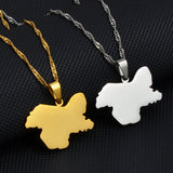 Kashmir Pendant Necklaces Stainless Steel for Women Girls Jewelry #208221