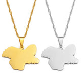 Kashmir Pendant Necklaces Stainless Steel for Women Girls Jewelry #208221