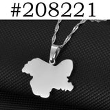 Kashmir Pendant Necklaces Stainless Steel for Women Girls Jewelry #208221