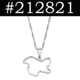 Kashmir Pendant Necklaces Stainless Steel for Women Girls Jewelry #208221