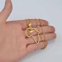 Anniyo Outline Africa Map Pendant Necklace Jewelry Ghana,Nigeria,Congo,Zimbabwe,Liberia,Kenya,Angola,Jamaica,Ethiopia @176921