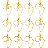 Anniyo Outline Africa Map Pendant Necklace Jewelry Ghana,Nigeria,Congo,Zimbabwe,Liberia,Kenya,Angola,Jamaica,Ethiopia @176921