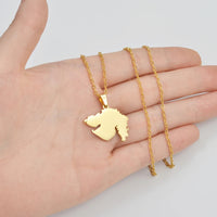 Anniyo Gujarat State of India Pendant Necklaces Jewelry Stainless Steel #351001
