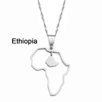 Anniyo Outline Africa Map Pendant Necklace Jewelry Ghana,Nigeria,Congo,Zimbabwe,Liberia,Kenya,Angola,Jamaica,Ethiopia @176921