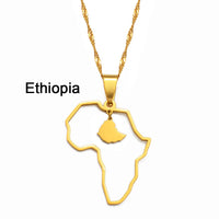 Anniyo Outline Africa Map Pendant Necklace Jewelry Ghana,Nigeria,Congo,Zimbabwe,Liberia,Kenya,Angola,Jamaica,Ethiopia @176921