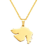 Anniyo Gujarat State of India Pendant Necklaces Jewelry Stainless Steel #351001
