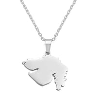 Anniyo Gujarat State of India Pendant Necklaces Jewelry Stainless Steel #351001