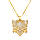 Anniyo Albania Eagle Pendant Necklaces Gold Plated and silver-plated Jewelry Ethnic for Women Men #314306
