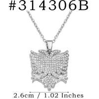 Anniyo Albania Eagle Pendant Necklaces Gold Plated and silver-plated Jewelry Ethnic for Women Men #314306