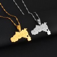 Anniyo Heart Ethiopia Tigray Region Pendant Necklaces Jewelry for Women Girls #237521