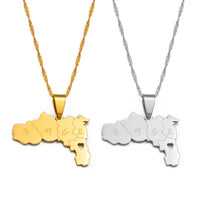 Anniyo Heart Ethiopia Tigray Region Pendant Necklaces Jewelry for Women Girls #237521