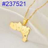 Anniyo Heart Ethiopia Tigray Region Pendant Necklaces Jewelry for Women Girls #237521