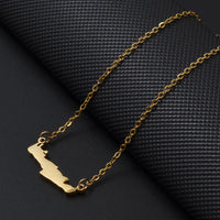 Anniyo Greece Crete lsland Necklaces for Women Girls Stainless Steel Jewelry #535562