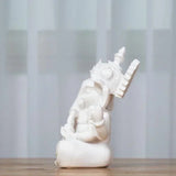 Handmade Sandstone Ganesha Buddha Elephant Statue Sculpture Figurine for Home Decoration  Living Room