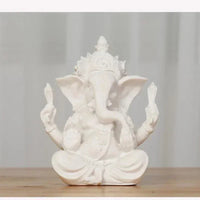 Handmade Sandstone Ganesha Buddha Elephant Statue Sculpture Figurine for Home Decoration  Living Room