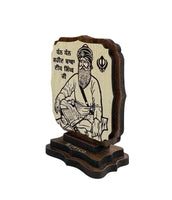 Wooden Car Stand Sikh Gurus Baba Deep Singh Ji Desktop Decor Display Khalsa ZZZ4