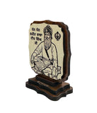 Wooden Car Stand Sikh Gurus Baba Deep Singh Ji Desktop Decor Display Khalsa ZZZ4