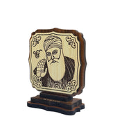 Wooden Car Stand Sikh Gurus Baba Deep Singh Ji Desktop Decor Display Khalsa ZZZ4