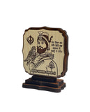 Wooden Car Stand Sikh Gurus Baba Deep Singh Ji Desktop Decor Display Khalsa ZZZ4