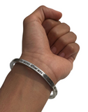 Sikh Kara Bahuta Karam Likhya Na Jae Kada Singh Kaur Khalsa Stainless Steel L6R Smooth Flat Bangle Sikhism Unisex Punjabi Karha