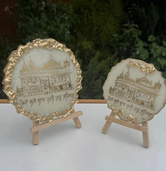 Sikh Canvas Boards Sri Harmandir Sahib Golden Temple Easel Home Decor ZZZ6 NEW
