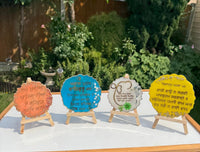 Sikh Canvas Boards Gurmukhi Protection Shabads Singh Kaur Easel Home Decor ZZZ5