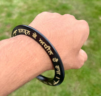Sikh Sarbloh Kara Pure Iron Black Shastran Ke Adheen Hai Raj Chakri Kada I22R