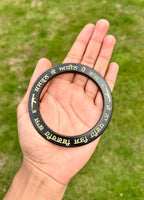 Sikh Sarbloh Kara Pure Iron Black Shastran Ke Adheen Hai Raj Chakri Kada I22R