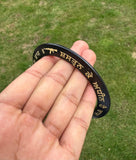 Sikh Sarbloh Kara Pure Iron Black Shastran Ke Adheen Hai Raj Chakri Kada I22R